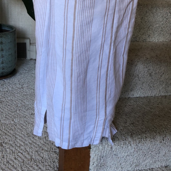 SOLD Forever 21 Coastal Linen Striped Beach Dress - Picture 5 of 10